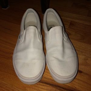 white slip on vans